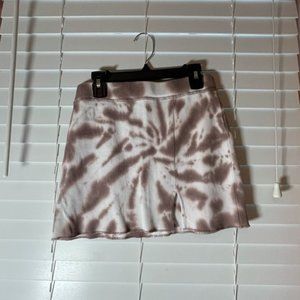 PAC Ares brown and white waffle mini skirt